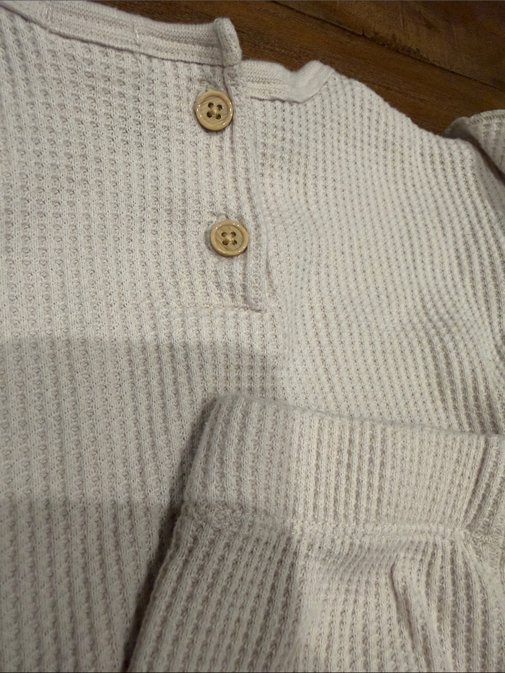 Firsts 6M Two-Piece Waffle Knit Set with Floral Embroidery - Cream - Picture 4 of 4